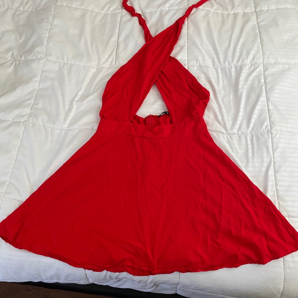 red dress